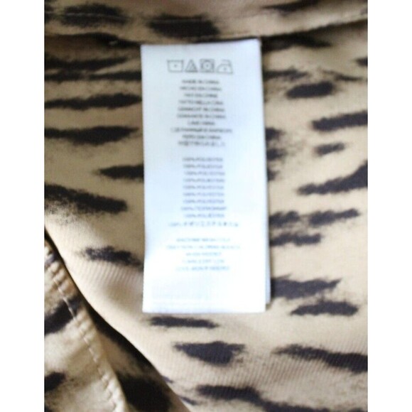 Michael Kors \Leopard Print Top Semi Sheer Flutter Sleeves Womans Sz 16 - Picture 5 of 5